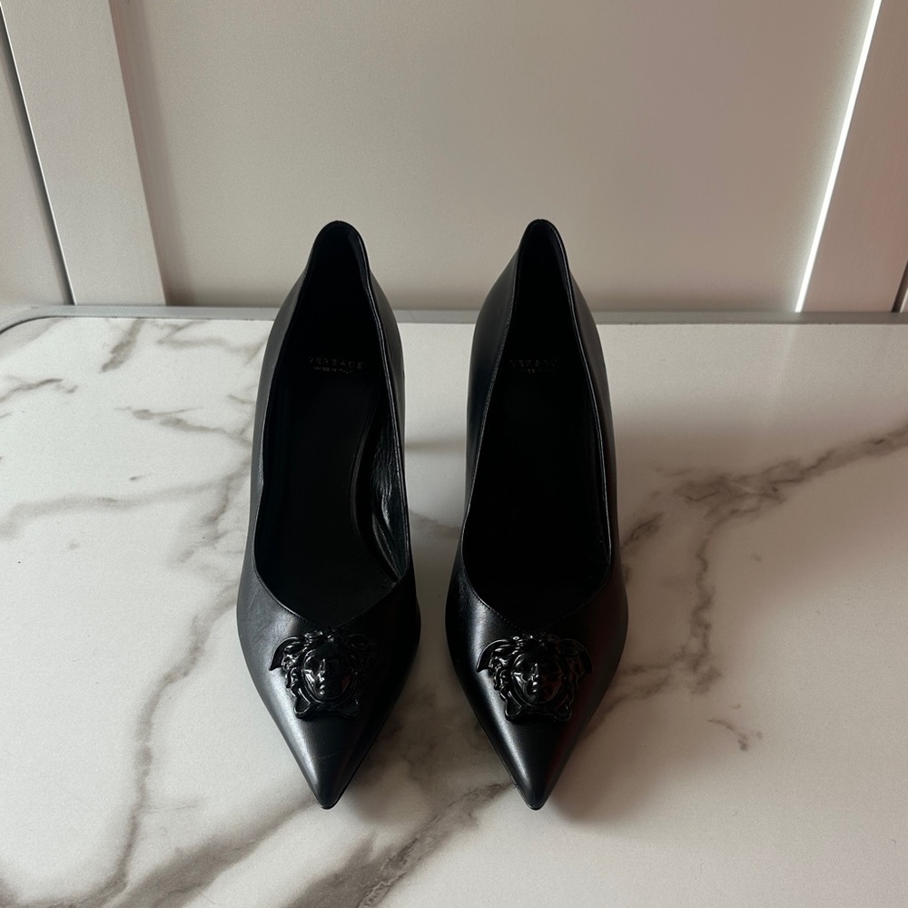 Versace Black Medusa Heels
